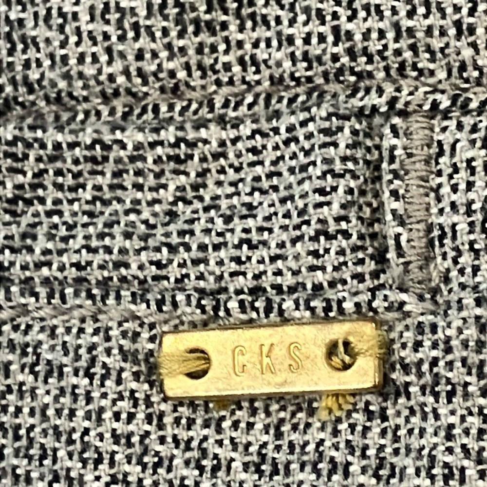 CKS Women’s W32L32.25” tweed like Gray cotton blend Trousers - Picture 2 of 16